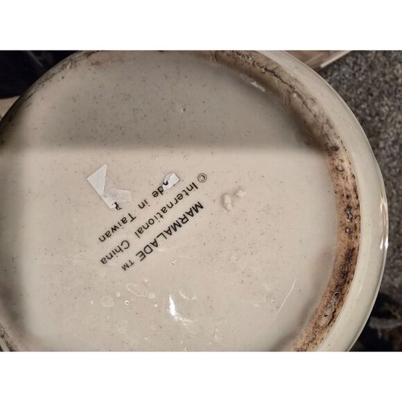 International China Marmalade 64 OZ Ceramic Pitcher 7 1/4 Stoneware Geese Blue - Picture 5 of 5